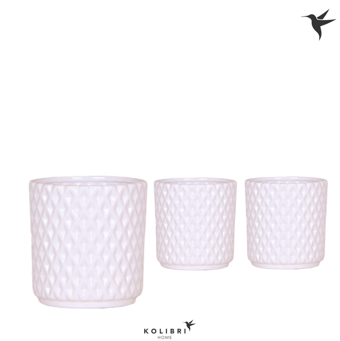 <h4>Kolibri Home Diamond pot white</h4>