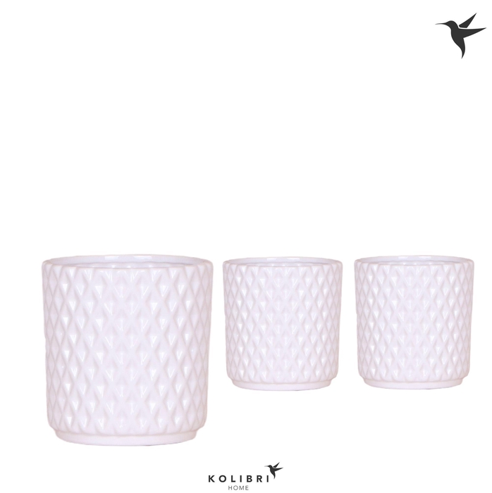 Kolibri Home Diamond pot white