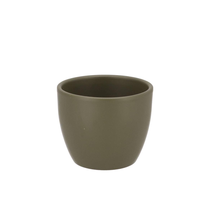 <h4>Ceramic Capers Green Matt Pot 7x6cm</h4>