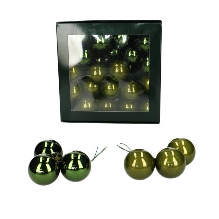 <h4>Christmas bauble Ball/wire 40mm pearl x36</h4>