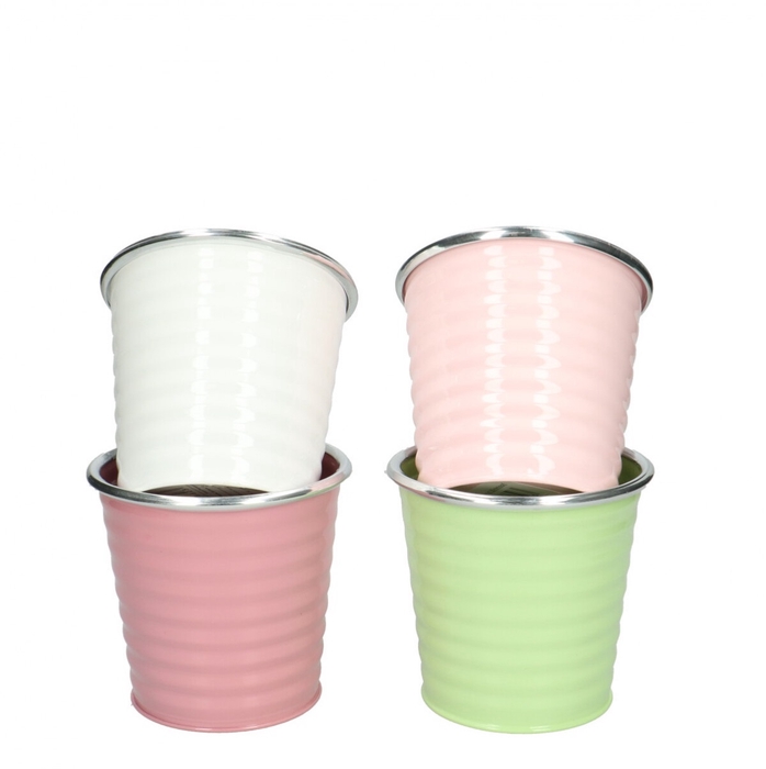 <h4>Zink Ribbed pot d11*10cm</h4>
