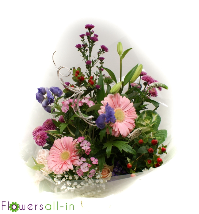 <h4>Boeket etage nieuw roze</h4>