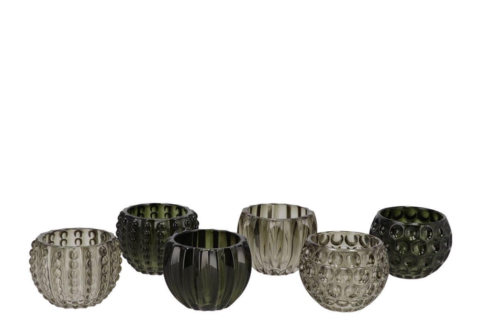<h4>Jazz Green T-light Structure Ass 8x6cm</h4>