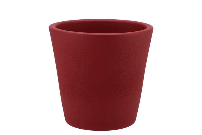 <h4>Vinci Red Velvet Container Pot 18x16cm Nm</h4>