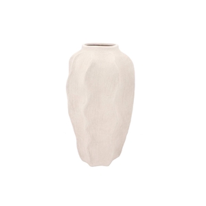 Lisboa White Vase Wave 26x26x50cm