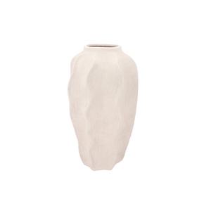 Lisboa White Vase Wave 26x26x50cm