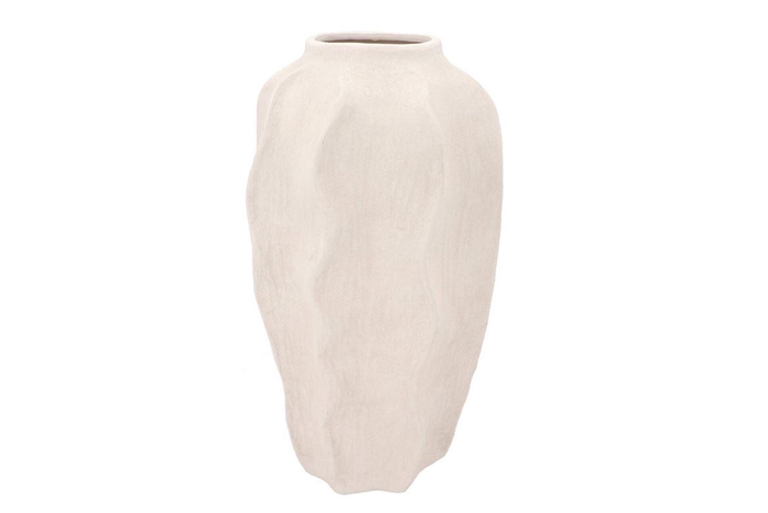 <h4>Lisboa White Vase Wave 26x26x50cm</h4>