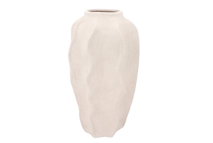 <h4>Lisboa White Vase Wave 26x26x50cm</h4>