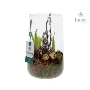 Green Bottle Deline Large met Pasen arrangement