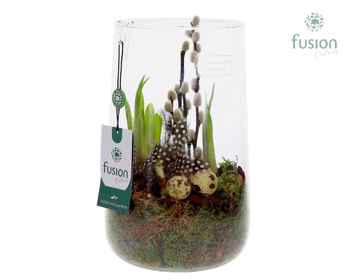 <h4>Green Bottle Deline Large met Pasen arrangement</h4>