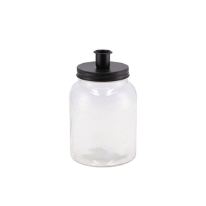 Candle Jar Black 11x15cm Nm