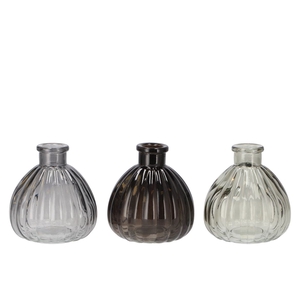 Karakum Grey Glass Bottle 9x9x10cm