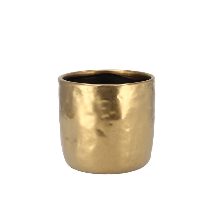 <h4>Iron Stone Gold Glazed Pot 12x11cm</h4>