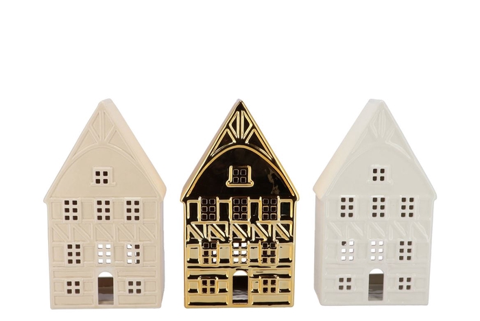 <h4>Jolie Cozy Gold House T-light Ass 10x8x19cm</h4>