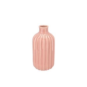 Gia Old Pink Stripe Vase 13x13x20cm