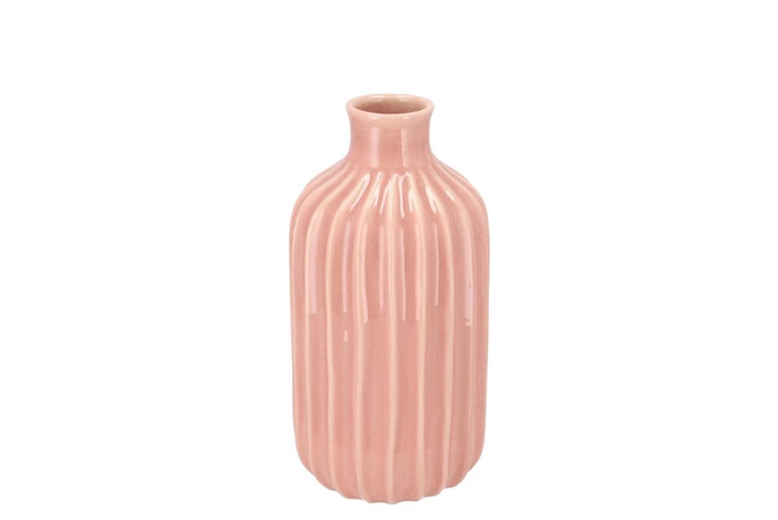 <h4>Gia Old Pink Stripe Vase 13x13x20cm</h4>