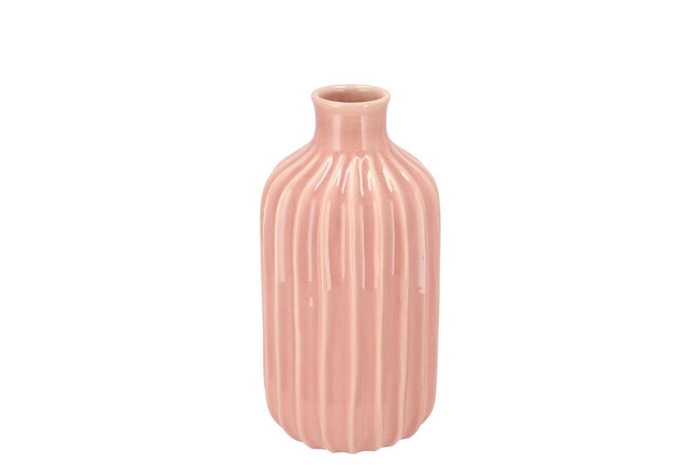 <h4>Gia Old Pink Stripe Vase 13x13x20cm Nm</h4>