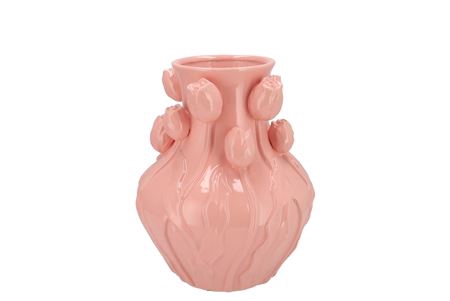 <h4>Mara Pink Vase Neck Tulip 24x24x27cm Nm</h4>