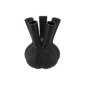 Aglio Straight Black Vase 26x26x35cm Nm