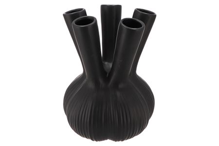 <h4>Aglio Straight Black Vase 26x26x35cm Nm</h4>