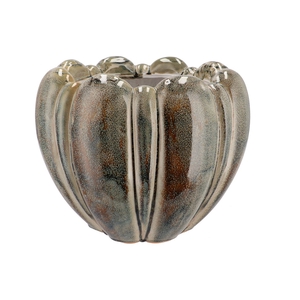 Inga Green Pot Round Active Glaze 32x32x26cm