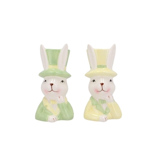 Easter Ceramic Dreamy Pastel Mix Bunny Hat Ass 7x9x14cm