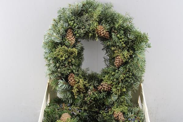 <h4>Adventskrans 21% Mix 1/2 40 Cm</h4>