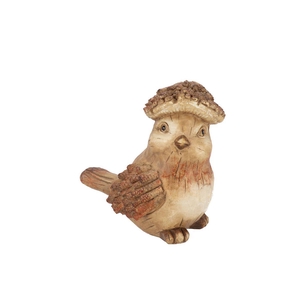 Wonderland Brown Bird 17x13x17cm