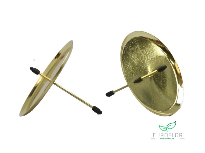 CANDLE HOLDERS PICK GOLD 80MM 4PCS
