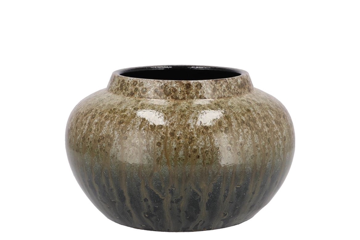 <h4>Jade Forest Green Vase Bowl 23x14cm</h4>