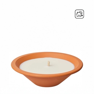 Kaars schaal terracotta d23*6.5cm