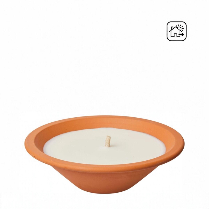 <h4>Kaars schaal terracotta d23*6.5cm</h4>
