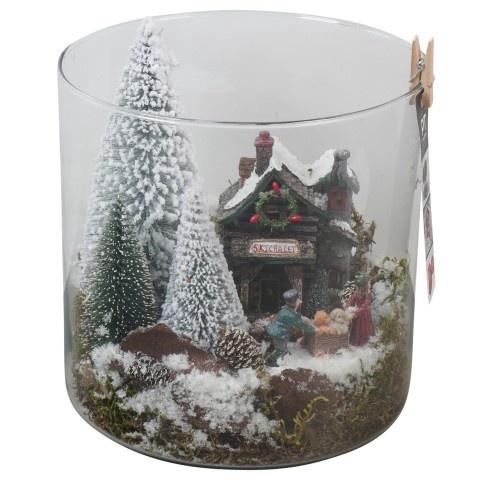 <h4>Opm Pt PTCV7604 Christmas Village Glas Vaas</h4>