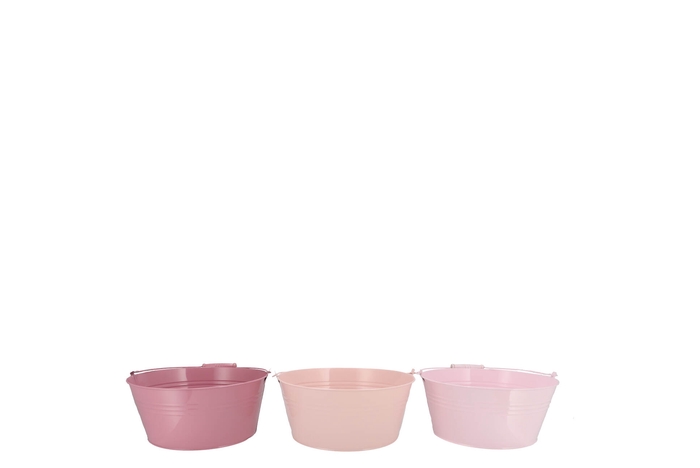 Zinc Summer Pink Mix Basic Bowl Ass 16x8x13cm