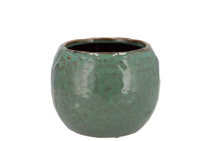 <h4>Iron Stone Green Ball Pot 16x16x12cm Nm</h4>
