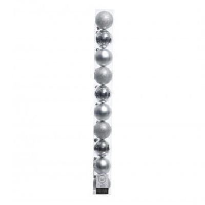 <h4>Christmas bauble Ball plastic  60mm x10 ass.</h4>