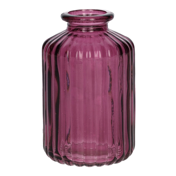 <h4>Bottle Caro lines d3.5\\6.2xh10 aubergine transparent</h4>