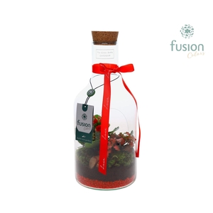 Green Bottle Fles Small Love met Arrangement