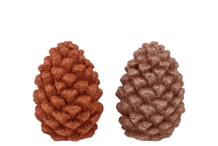 Jingle Nude/copper Pinecone Ass 7x7x10cm Nm