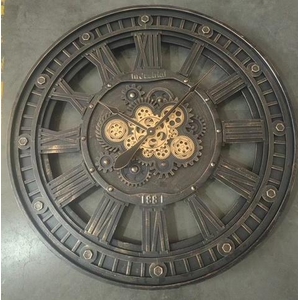 Clock Gear Open Ø90cm Black 03