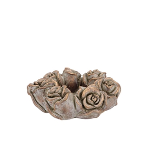 Concrete Saint Gold Rose Wreath Pot 21x21x8cm Nm