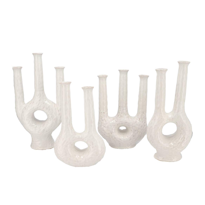 <h4>Isla White Vase Twin Tube 21x9x40cm Nm</h4>