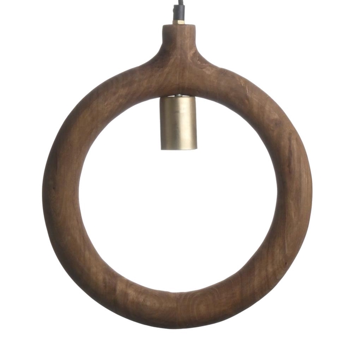 <h4>Lamp Mango Wood Hanging Brown</h4>