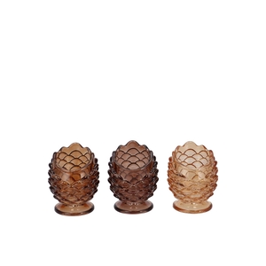 Bowy Scottish Brown Mix Candle H Pine Stand Ass 6x6x8cm