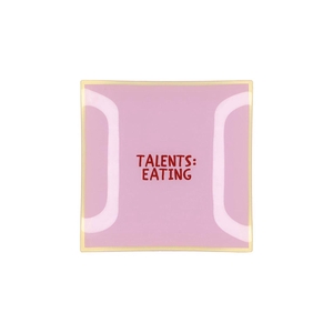Plate Square Talents: Eating 18x18x2cm