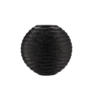 Inga Jada Black Oval Vase Wave 31x12x30cm