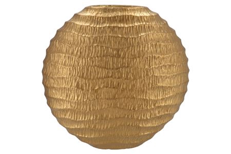 <h4>Inga Jada Gold Oval Vase Wave 51x17x50cm</h4>