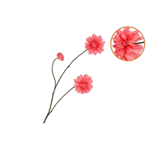 Silk Dahlia Branch Red 80cm Nm