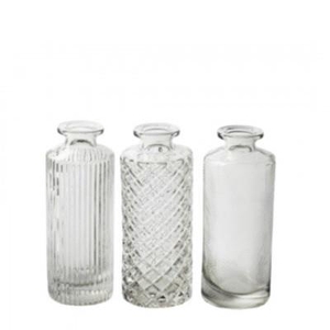 Glass Bottle Alanis d02/5*13cm ass.