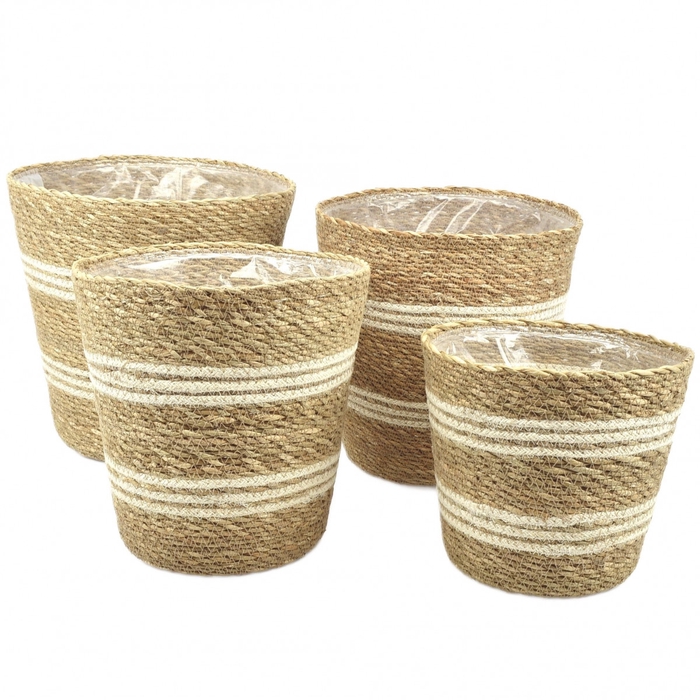 <h4>Mandwerk sets Stripes pot S/4 d28*28cm</h4>